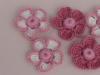 Маленькие цветы крючком: букет из нитей
